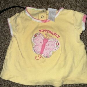 Vintage sears shirt with Pink Butterfly Design